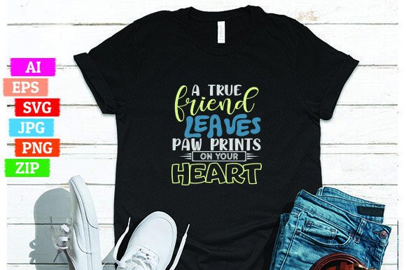 A True Friend Leaves Paw Prints on Your: Graphics Freebies